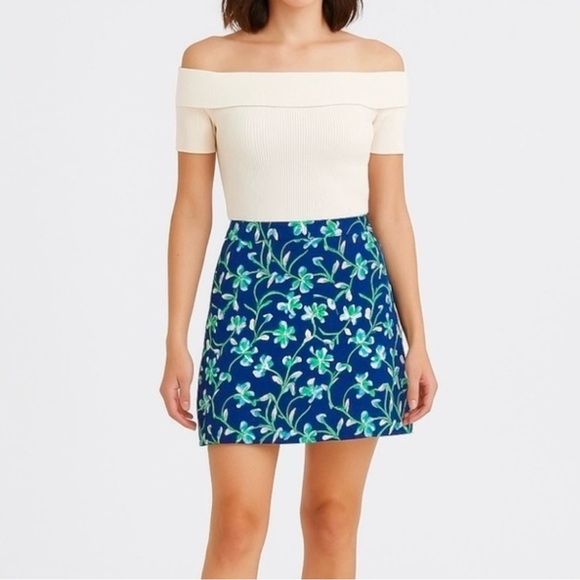 Draper James Graceland Floral Preppy Feminine Casual A-Line Skirt Size 4 - Picture 1 of 8